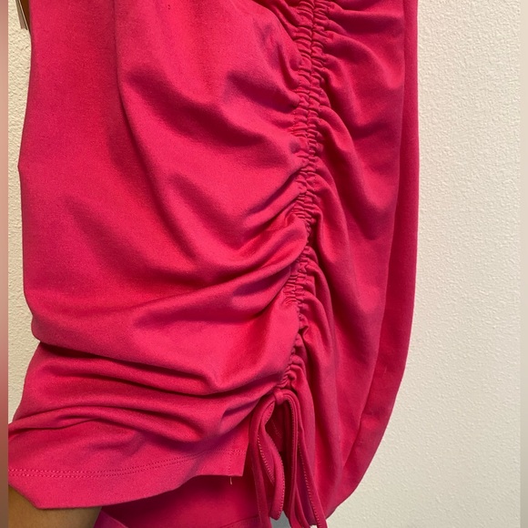 HALOGEN Hot Pink Mini Dress with cinched design - Picture 7 of 10